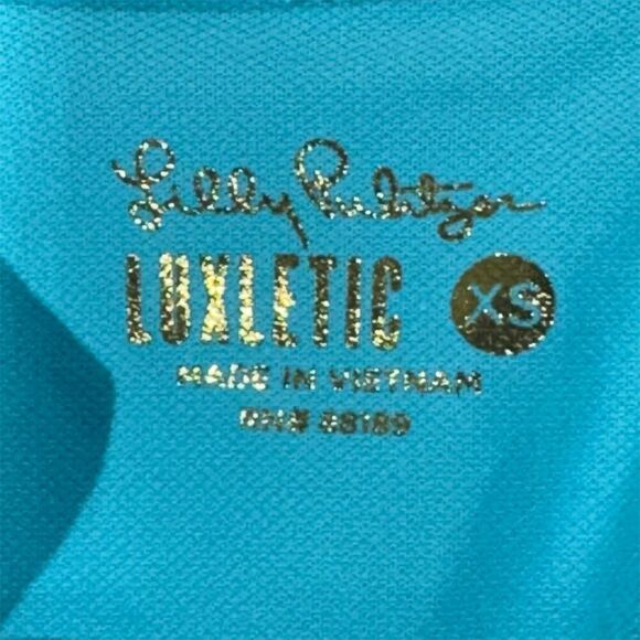 Lilly Pulitzer Luxletic XS Collared Sleeveless Golf Tennis Tank Turquoise Preppy - Picture 5 of 7